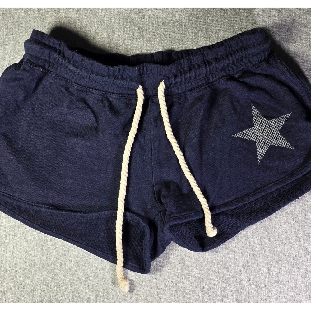 Dreamsicle Navy Blue Star Graphic Lounge Shorts Rope Drawstring Womens Small